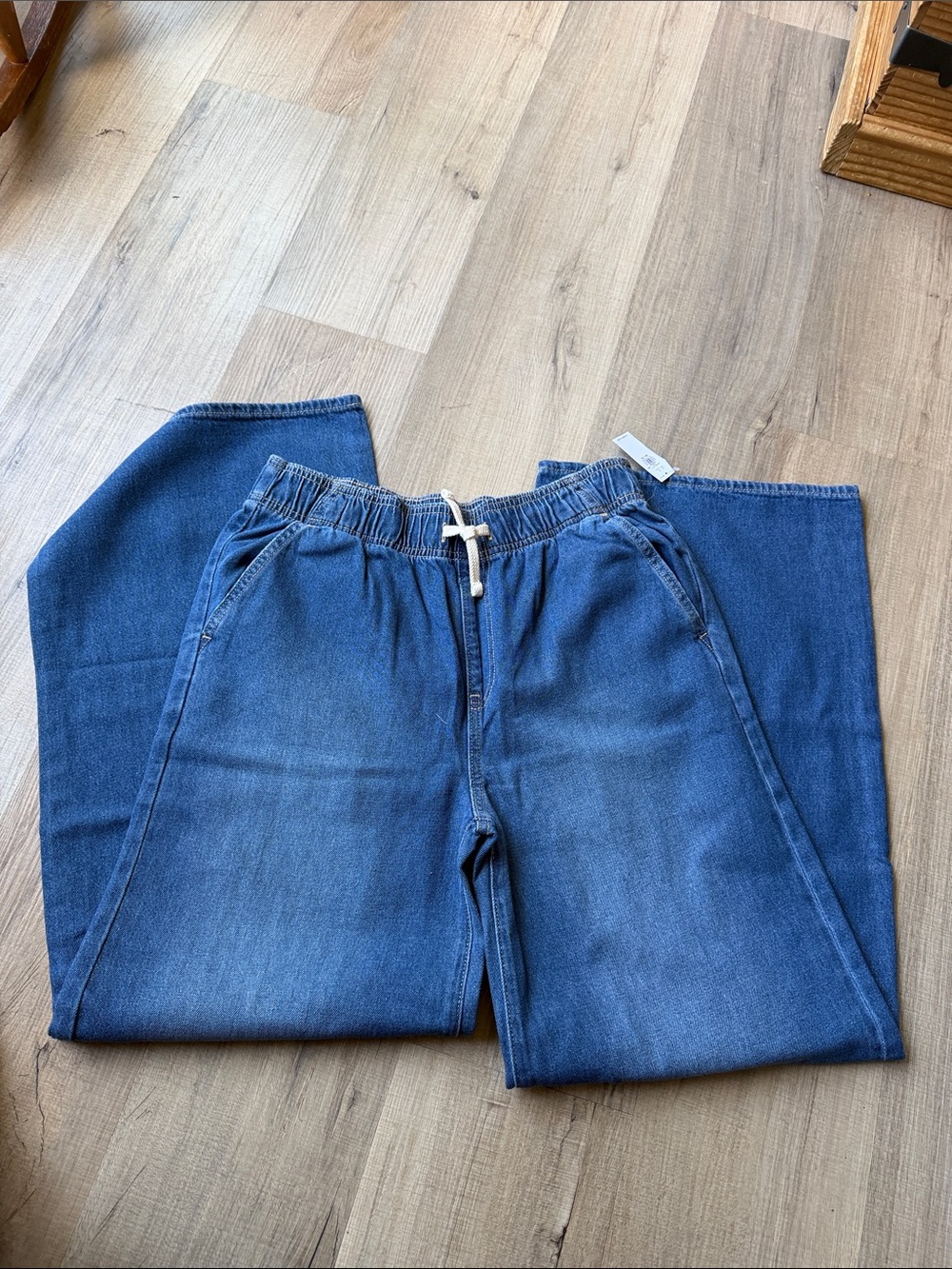 Old Navy Girls Medium Blue Boyfriend Drawstring Jeans